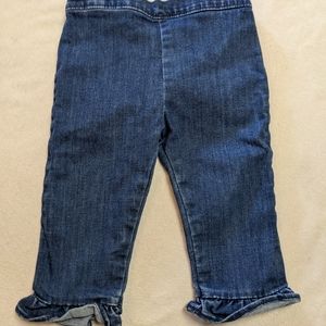 Janie and jack jeans w/ruffle 12-18m